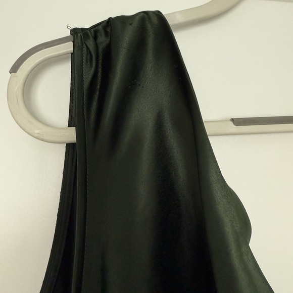 BHLDN Elegant Green One-Shoulder Dress - Picture 3 of 6